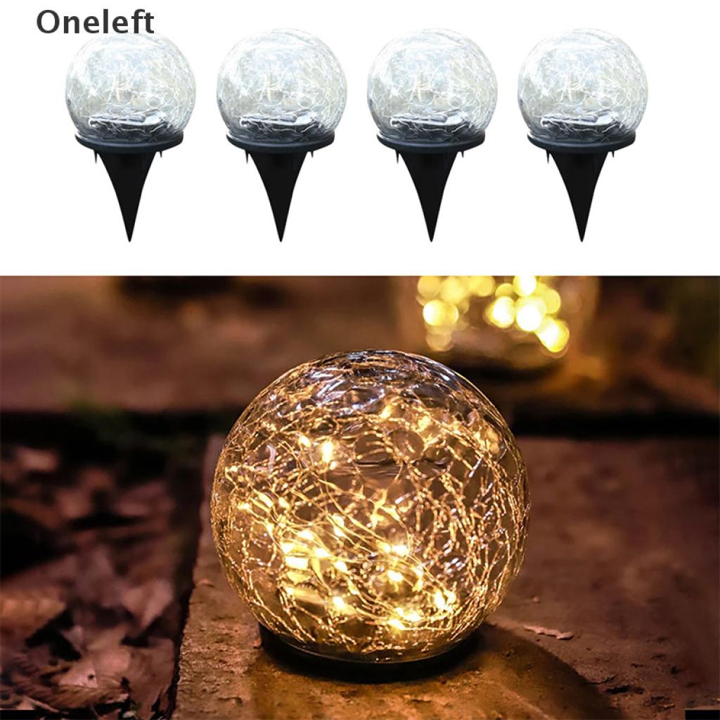 Oneleft LED Solar Light Outdoor Waterproof Glass Global Lawn Lamp Garden Road Christmas VN