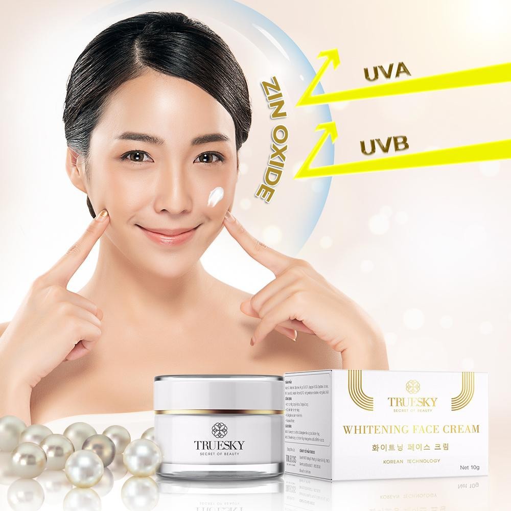 Kem dưỡng trắng da mặt Truesky chiết xuất từ ngoc trai Whitening Face Cream 15g