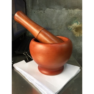 Bộ cối chày gỗ lu