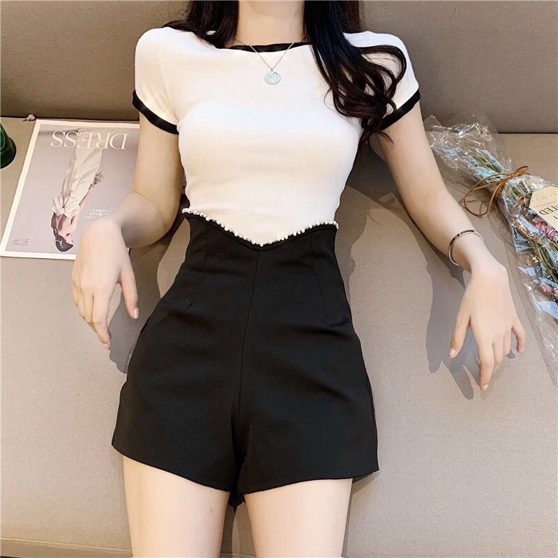 Quần Short Lưng Cao Ống Rộng Phong Cách Hàn Quốc Quyến Rũ Dành Cho Nữ