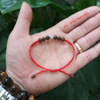 Vòng Chỉ Đỏ Mix Hạt Gỗ Đan Đẹp ( Ghi chú size cổ tay )