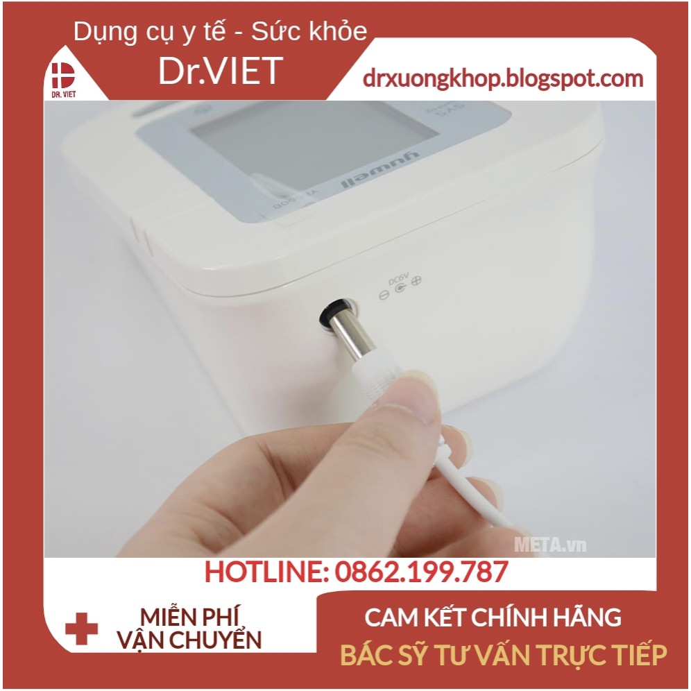 Máy đo huyết áp bắp tay YUWELL YE660B chính hãng-Linh kiện của máy đo huyết áp được nhập khẩu từ Nhật Bản