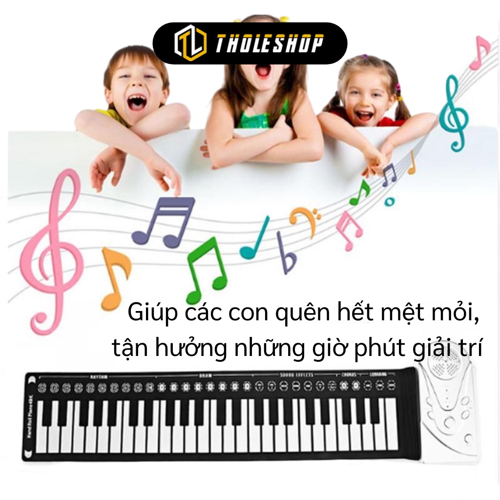 Đàn Piano Điện Tử - Bàn Phím Đàn Piano Dạng Cuộn 49 Phím Tiện Lợi, Linh Hoạt 9329