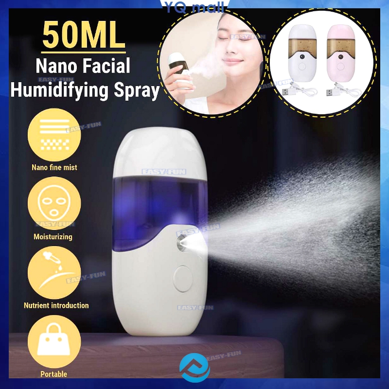 50ML !!!Máy Phun Sương Xông Hơi Mặt NaNo Mini Cầm Tay，Máy phun sương tạo ẩm mặt
