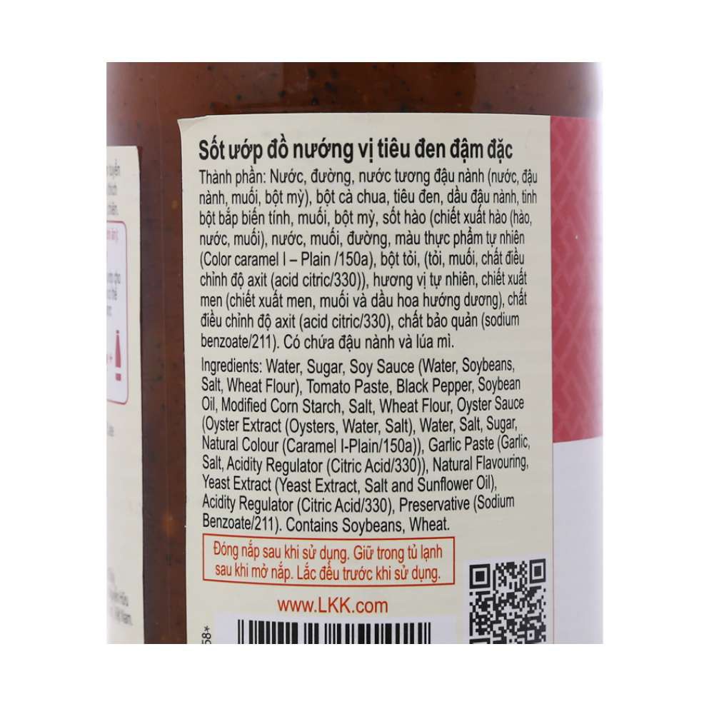 Sốt Ướp Đồ Nướng Vị Tiêu Đen Đậm Đặc Lee Kum Kee Chai 235G