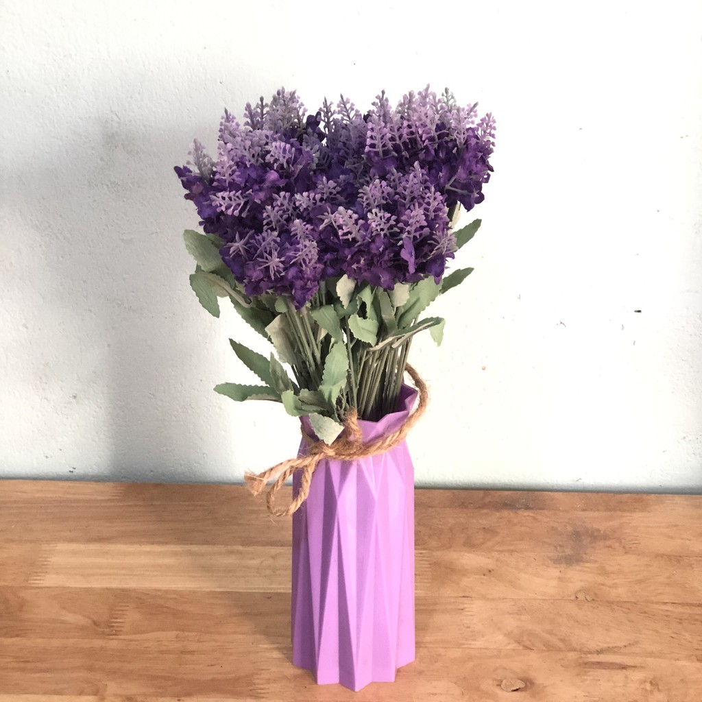 Bình hoa lavender tím lãng mạn (cả lọ và hoa)