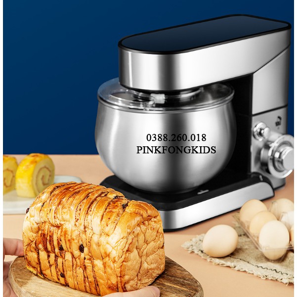 Máy Trộn Bột Cao Cấp - Chuẩn Châu Âu , Công Suất lớn 5.5 LÍT - 1200W | Thân thép không rỉ chắc chắn - Bảo hành 6 tháng