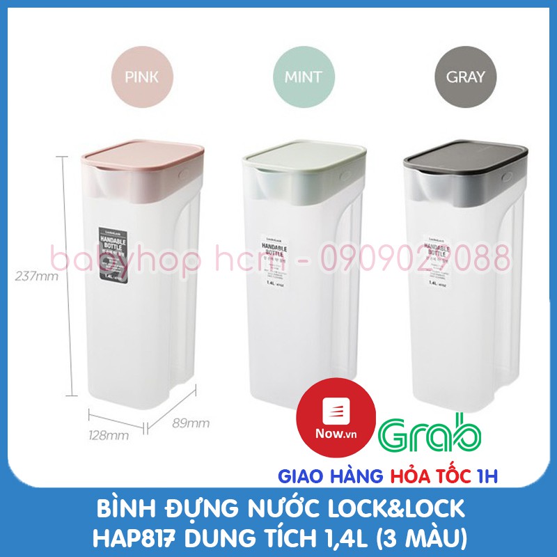 Bình đựng nước Lock&Lock Handable Bottle HAP817 dung tích 1,4L (3 màu) | WebRaoVat - webraovat.net.vn