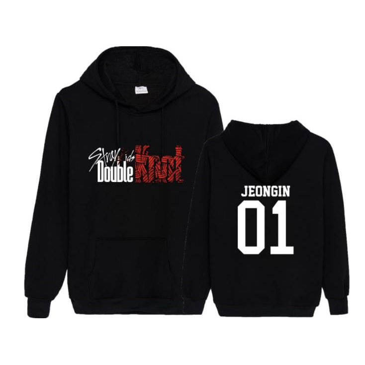 Áo Hoodie Mỏng Dáng Rộng In Tên Nhóm Nhạc Kpop Straykids Thời Trang