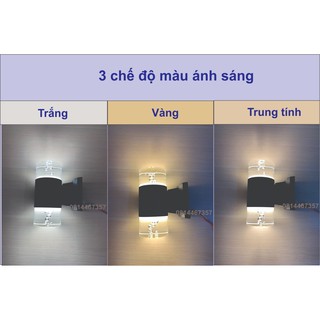 Đèn led trụ pha lê 2 đầu 3 chế độ màu phi 90 giọt nước