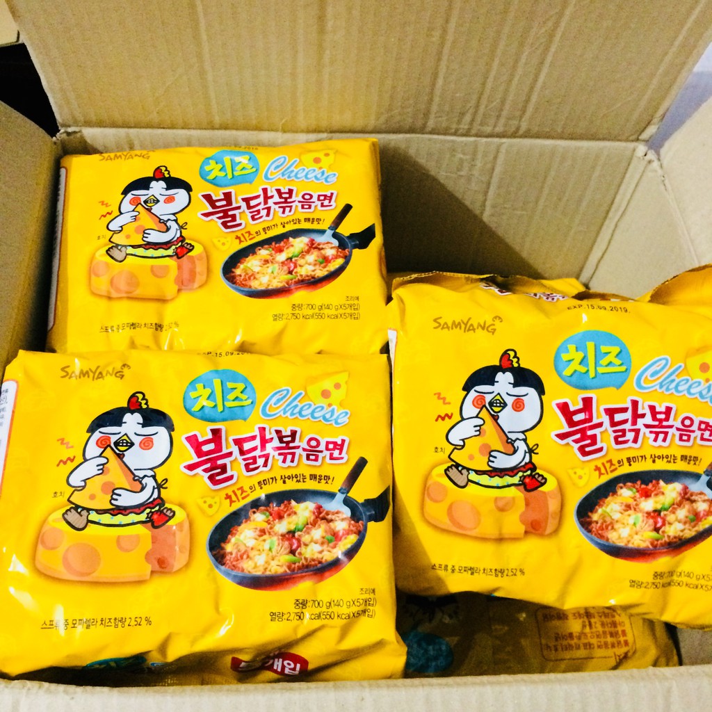 MÌ CAY SAMYANG VỊ PHÔ MAI HÀN QUỐC 1 THÙNG 40 GÓI