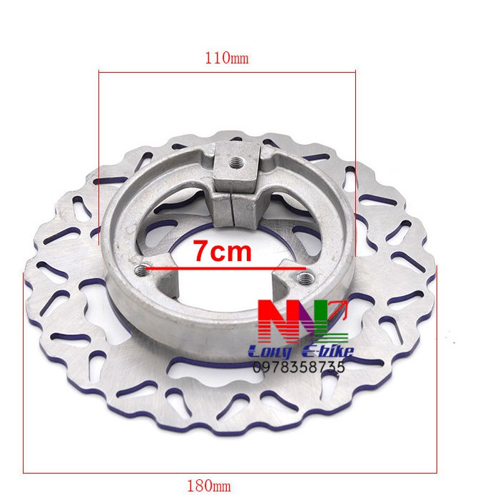 phanh đĩa sau chế xe máy điện mới 100%