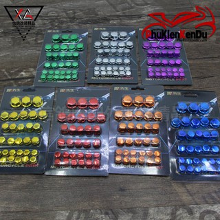 CHỤP ỐC GẮN XE MÁY,1 BỘ 30 CON MỖI SIZE KHÁC NHAU