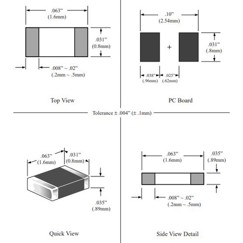 Tụ gốm SMD 0603 ceramic 221 220pF 50V