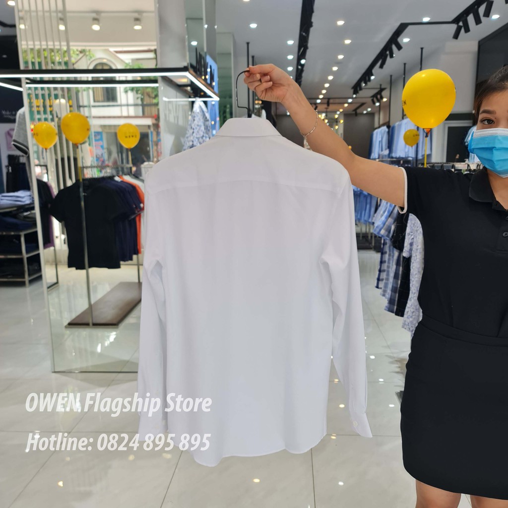 OWEN - (FREESHIP) Áo Sơ mi Trắng dài tay dáng REGULAR sợi CAFE mềm mịn thoáng mát - Mã AR22982D - OWEN Flagship Store | BigBuy360 - bigbuy360.vn