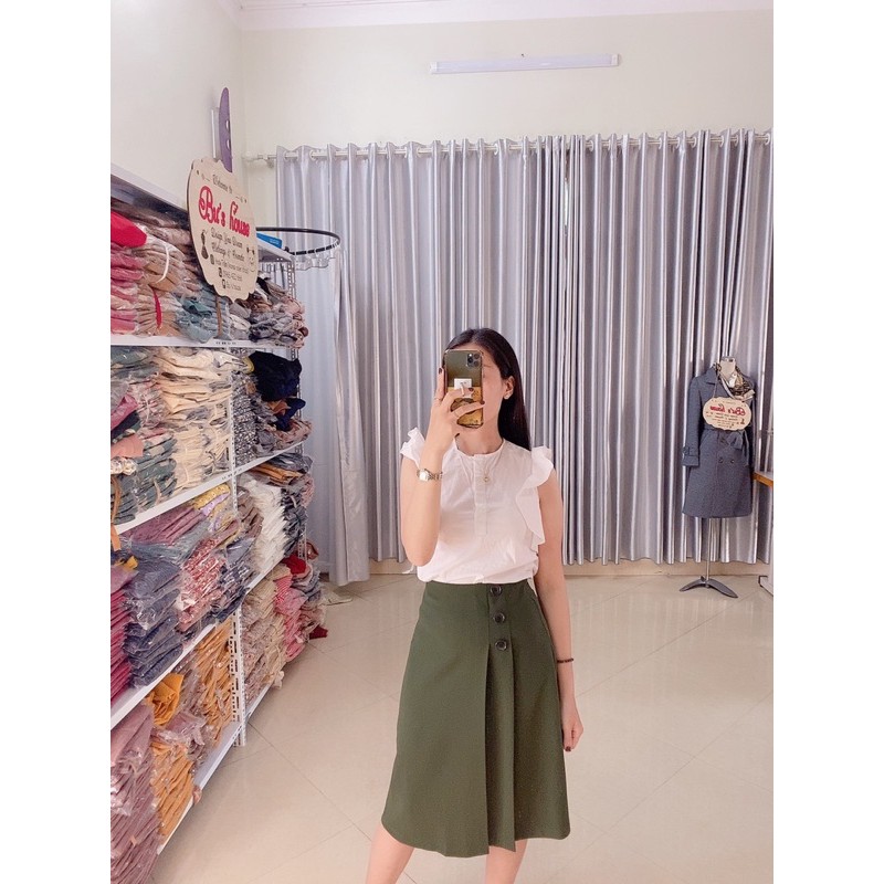 Chân váy chữ A 3 cúc hàng tk ( Ảnh thật) | BigBuy360 - bigbuy360.vn