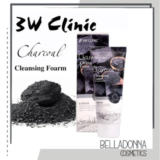 Sữa rửa mặt than hoạt tính làm sạch sâu 3W Clinic Charcoal Cleansing Foam 100ml