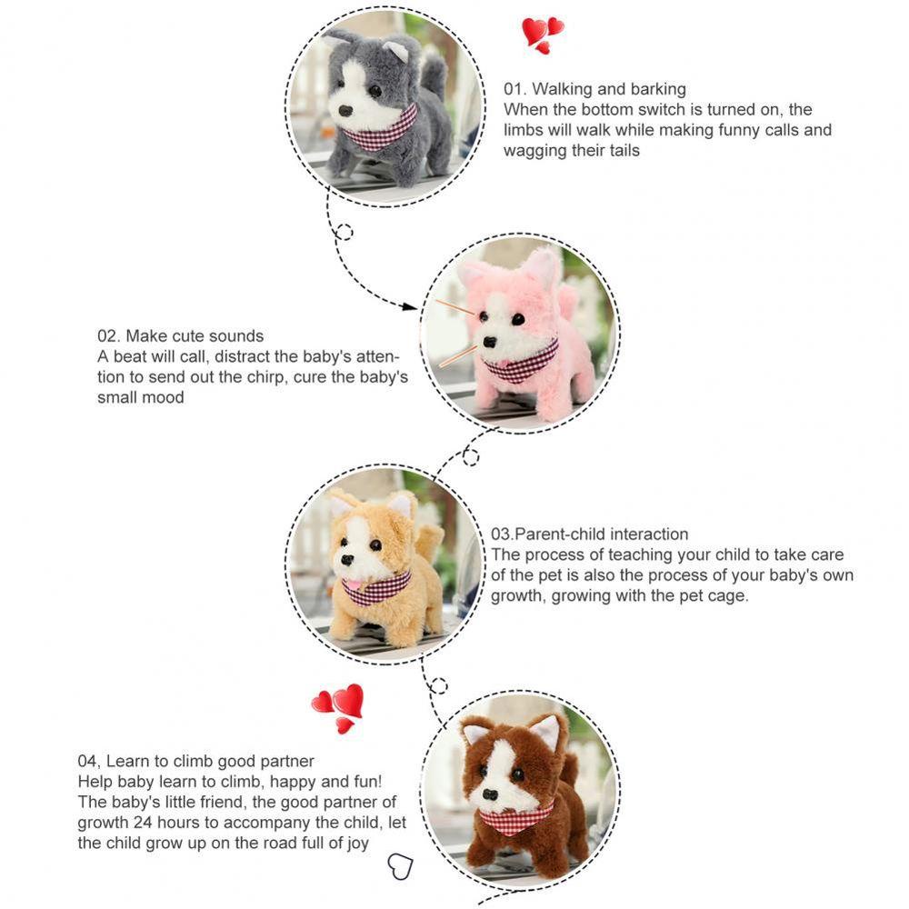 LANFY Thú Nhồi Bông Hình Chú Chó Điện Tử Thông Minh Cho Bé