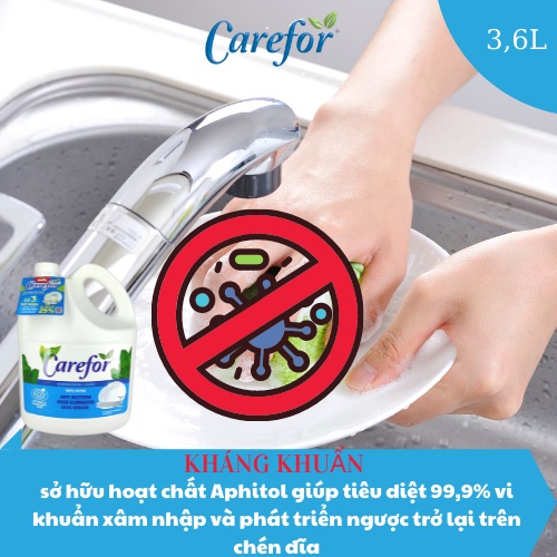 Nước Rửa Chén thiên Nhiên Carefor chính hãng nhẹ  dịu không gây kích ứng da