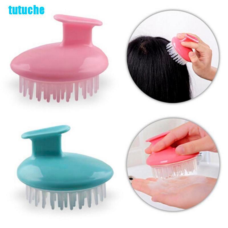 Bàn chải massage cho da đầu/ cơ thể bằng silicon có độ đàn hồi cao tiện dụng khi tắm