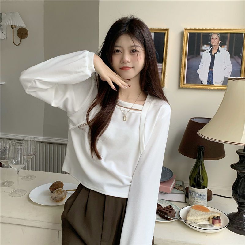 Áo Thun DàI Tay Giả Hai LớP ThờI Trang Cho Nữ JL-TX-467