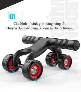 Con lăn tập bụng 4 bánh