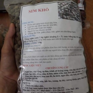 Sim chín khô ngâm rượu