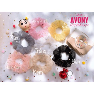Scrunchies vải đính sao lấp lánh