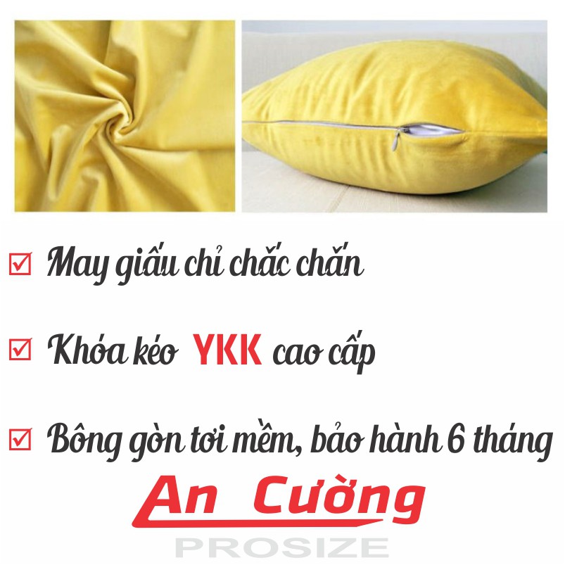 Vỏ gối sofa vải nhung💖𝑭𝑹𝑬𝑬𝑺𝑯𝑰𝑷💖Gối vuông tựa lưng sofa,ghế văn phòng trơn vải nhung cao cấp