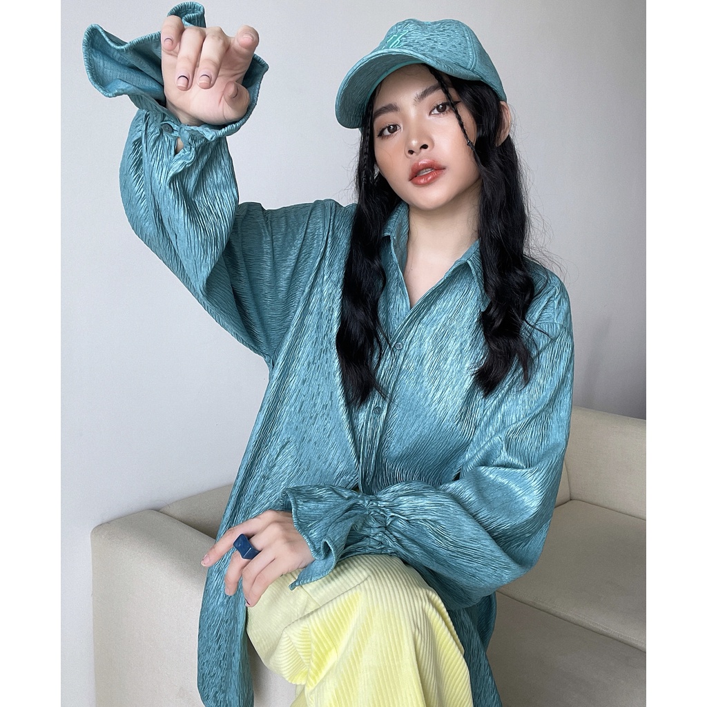 TARTAN – Water Shirt / Dusty Cyan - Áo Sơ Mi Vân Xanh