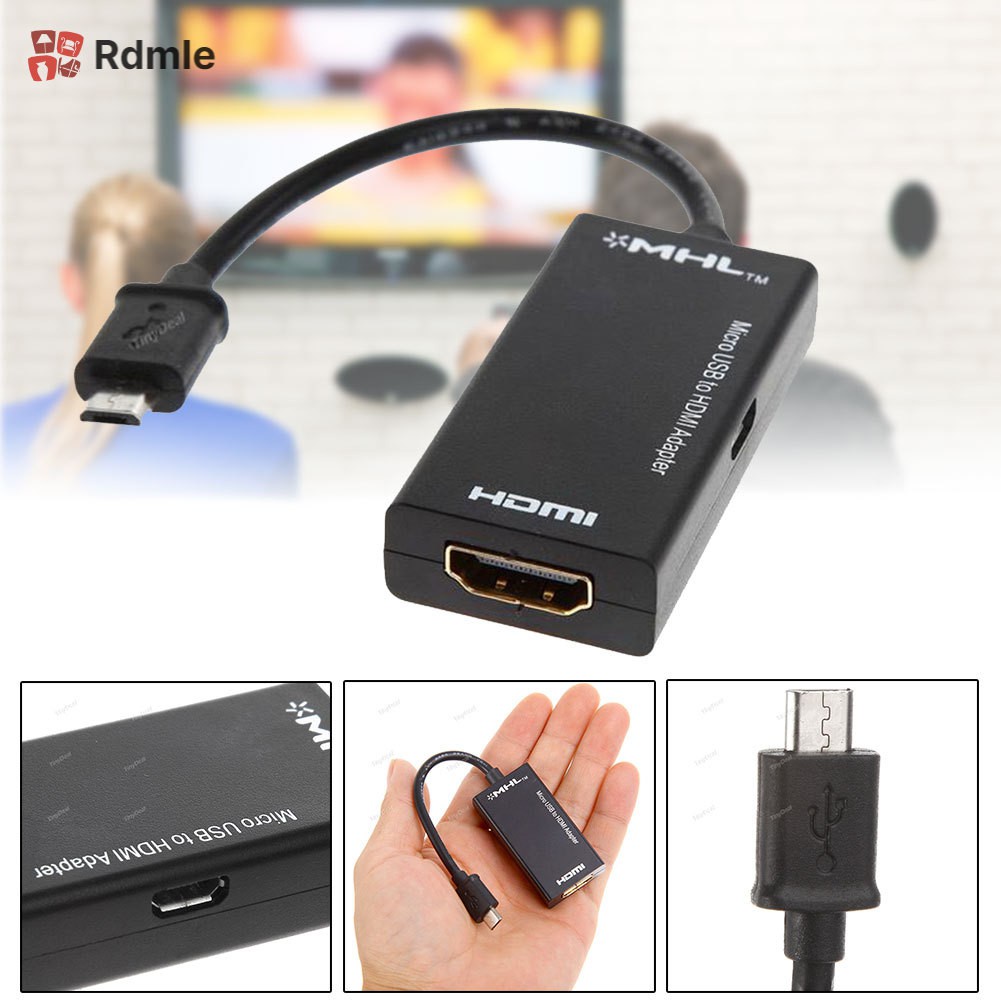 Dây Cáp Chuyển Đổi Rdmle Usb Sang Hd Mhl Micro Usb Cho Samsung Htc Xiaomi Hdmi