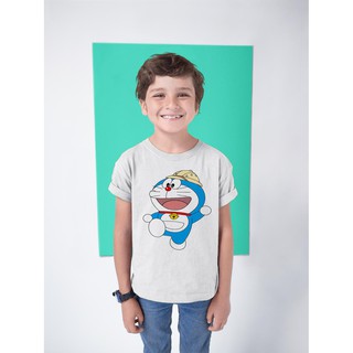 Áo thun trẻ em cotton in hình Doremon thám hiểm - cao cấp