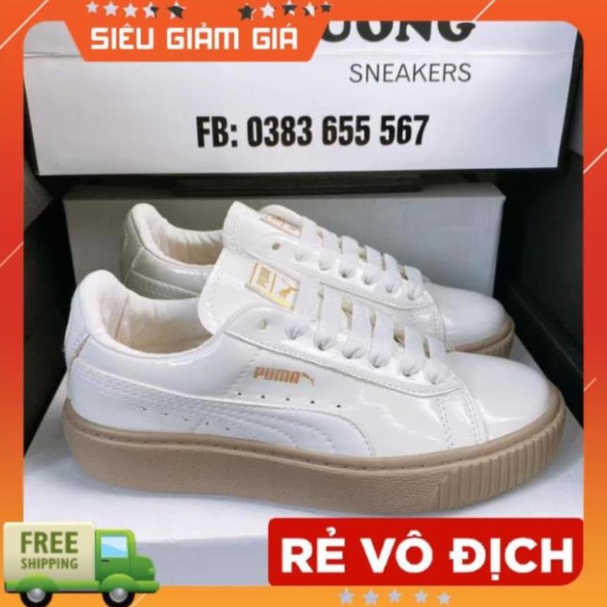 [ 10 ] Giày 𝗣𝘂𝗺𝗮 đế nâu da bóng tăng chiều cao êm chân dễ phối đồ giày thể thao 𝗣𝘂𝗺𝗮 đế nâu giày sneaker nữ | BigBuy360 - bigbuy360.vn