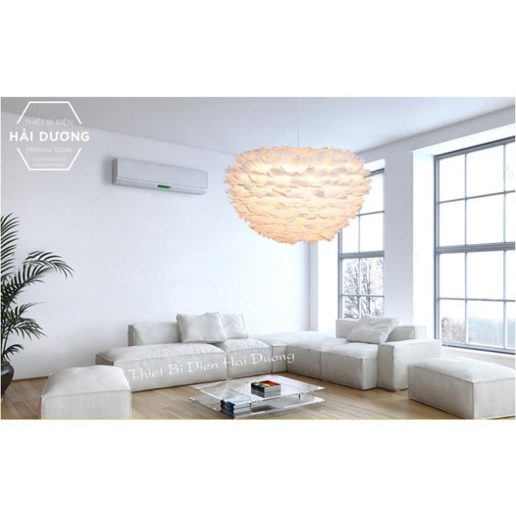 Đèn Chùm Mây lông Vũ Bắc ÂU Decor Lighting TN329 ( Loại Cỡ Nhỏ 30cm) - 3 Chế Độ Ánh Sáng - Tặng Kèm 1 Bóng 3 Chế Độ