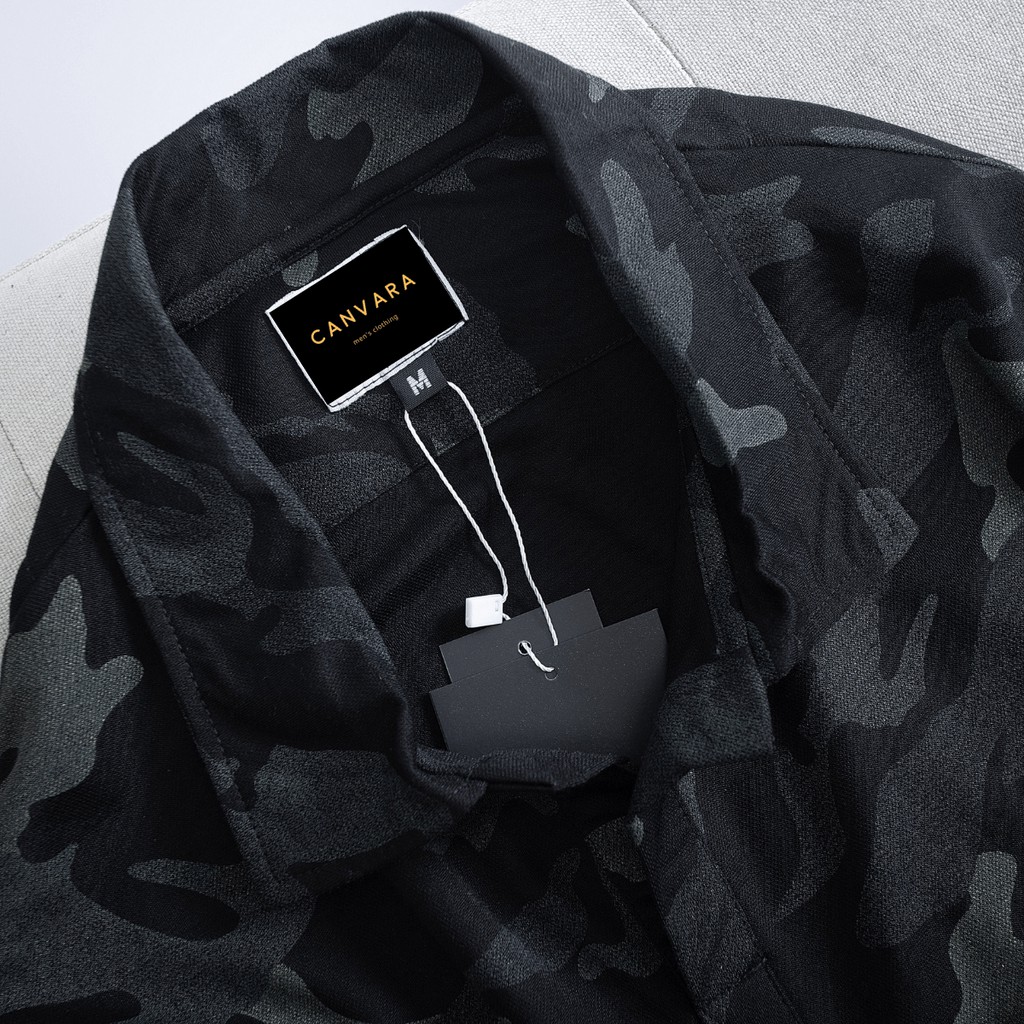 Bộ Quần Áo Thun Camo Cổ Bẻ Cotton Siêu Co Giãn Thoáng Mát B6