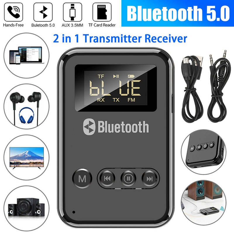 Usb Thu Phát Tín Hiệu Bluetooth 5.0 2 Trong 1 Giắc Cắm 3.5 Mm Cho PC / TV