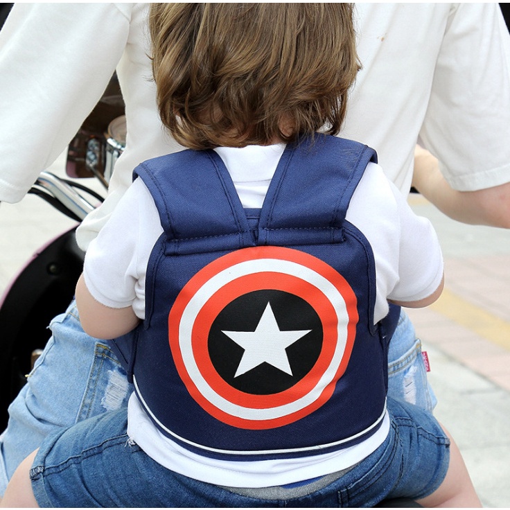 Đai đi xe máy cho bé đeo trước sau dạng balo an toàn