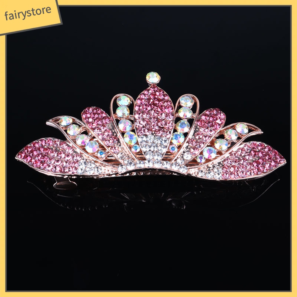 Kẹp Tóc Hình Vương Miện Đính Đá Thời Trang Cho Nữ