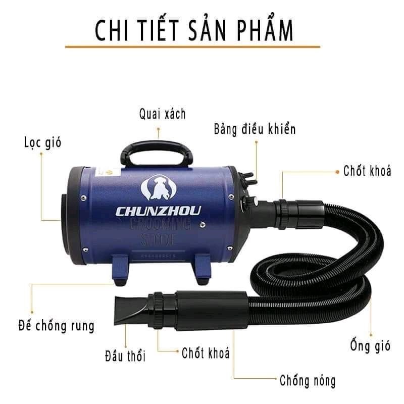 Máy sấy lông chó mèo BS-2400 Pet Dryer- Máy sấy công nghiệp-máy sấy chuyên dụng chó mèo  - công suất 2200W CHUNZHOU