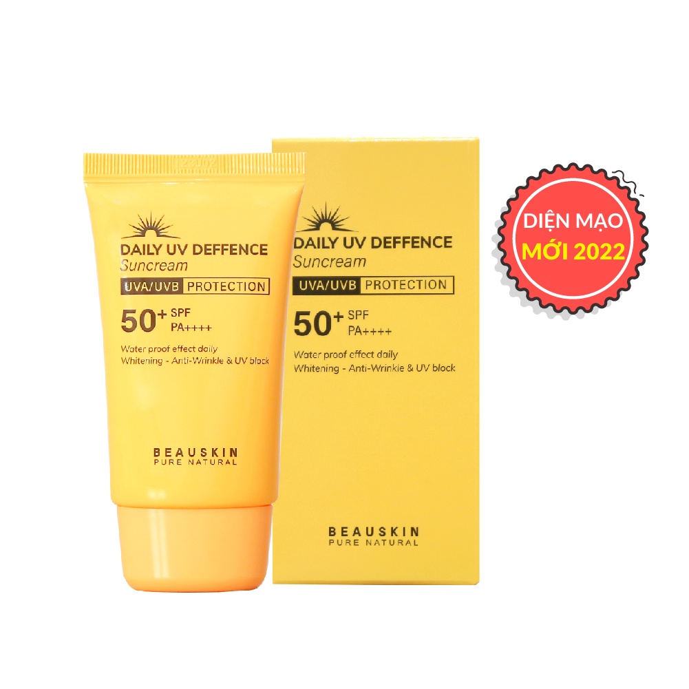 Kem Chống Nắng BEAUSKIN Daily Deffence Sun Cream 50ml SPF 50+ PA++++, Nâng Tone, Kiềm Dầu Hiệu Quả - BSSC0200210