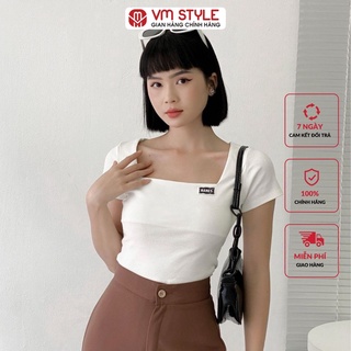 Áo thun croptop VMSTYLE tay ngắn kiểu mạc HANES 22ATU05T371605