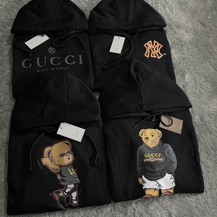 Áo sweater HOODIE GUCCI BEAR PARODY FULLTAG & LEBEL (hàng có sẵn) (hàng có sẵn)