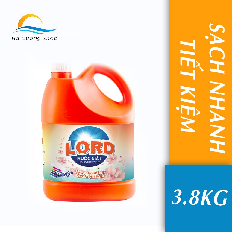 Nước giặt Lord 3.6kg sạch nhanh an toàn cho da tiết kiệm (Hàng chính hãng) - Hạ Dương Shop