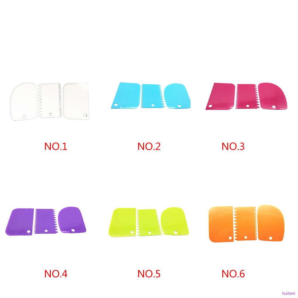 Set 3 Dụng Cụ Làm Bánh Kem Đa Năng Bằng Nhựa Có Thể Tái Sử Dụng