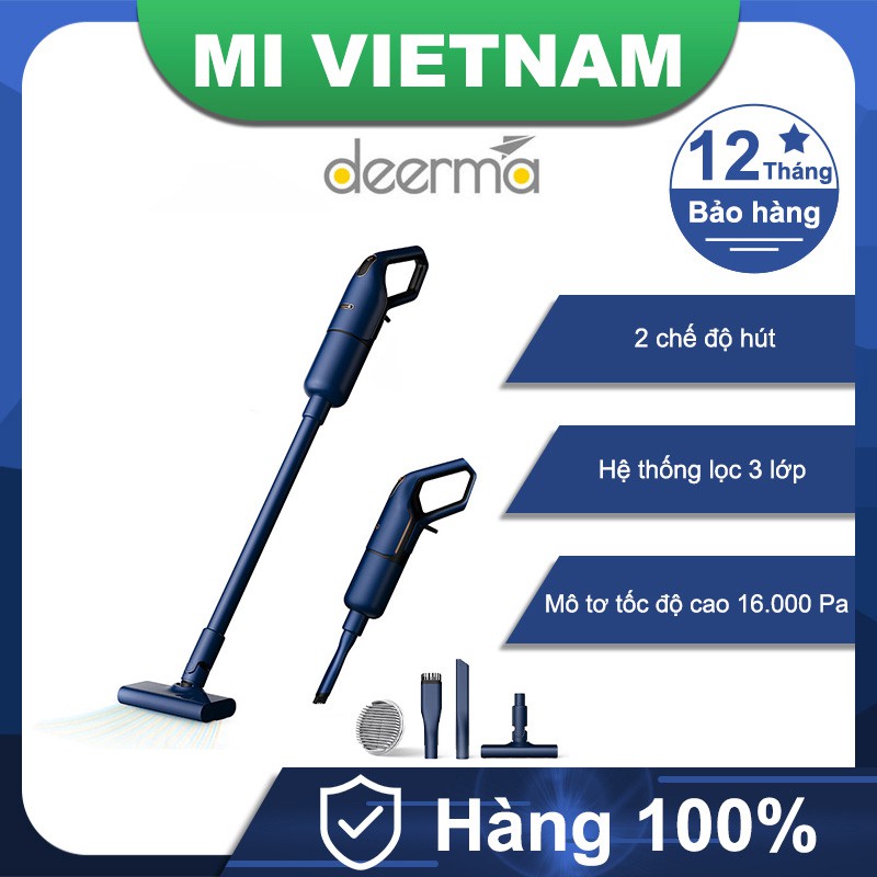 Máy hút bụi đa chức năng Deerma DX1000 Lực Hút 16000Pa Hệ thống lọc 3 lớp BH 12 tháng