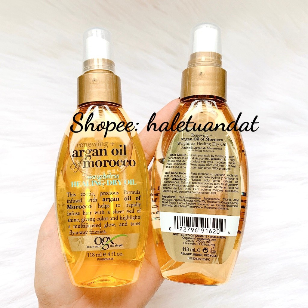 XỊT DƯỠNG TÓC BIOTIN OGX ARGAN OIL OF MOROCCO OIL MIST