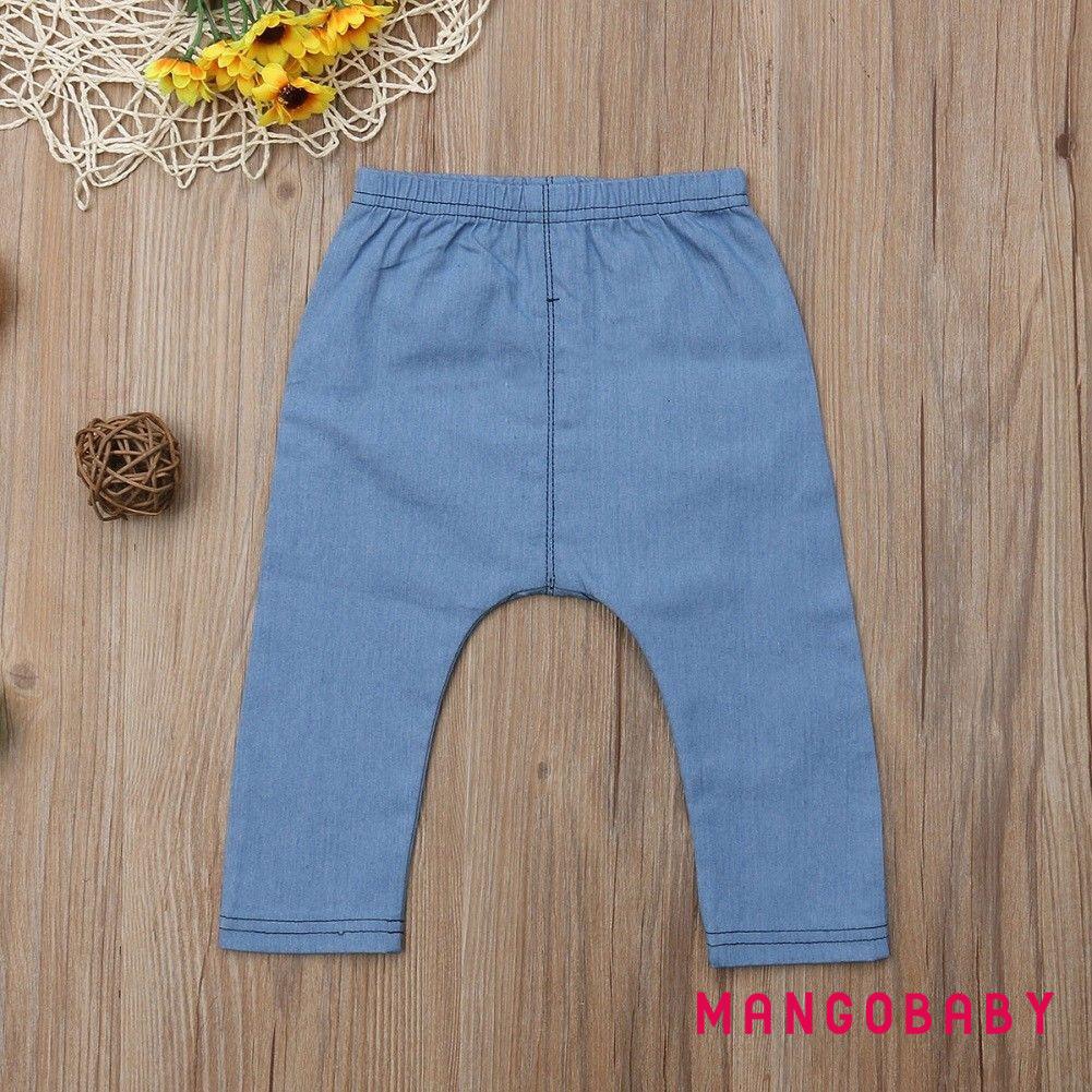 Quần Legging Denim In Hình Động Vật Đáng Yêu Cho Bé