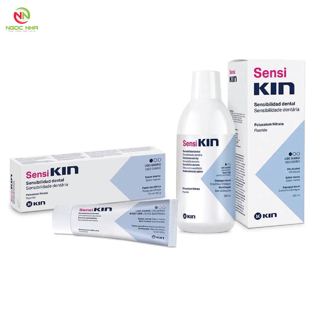 Combo kem đánh răng và nước súc miệng Sensikin cho răng nhạy cảm