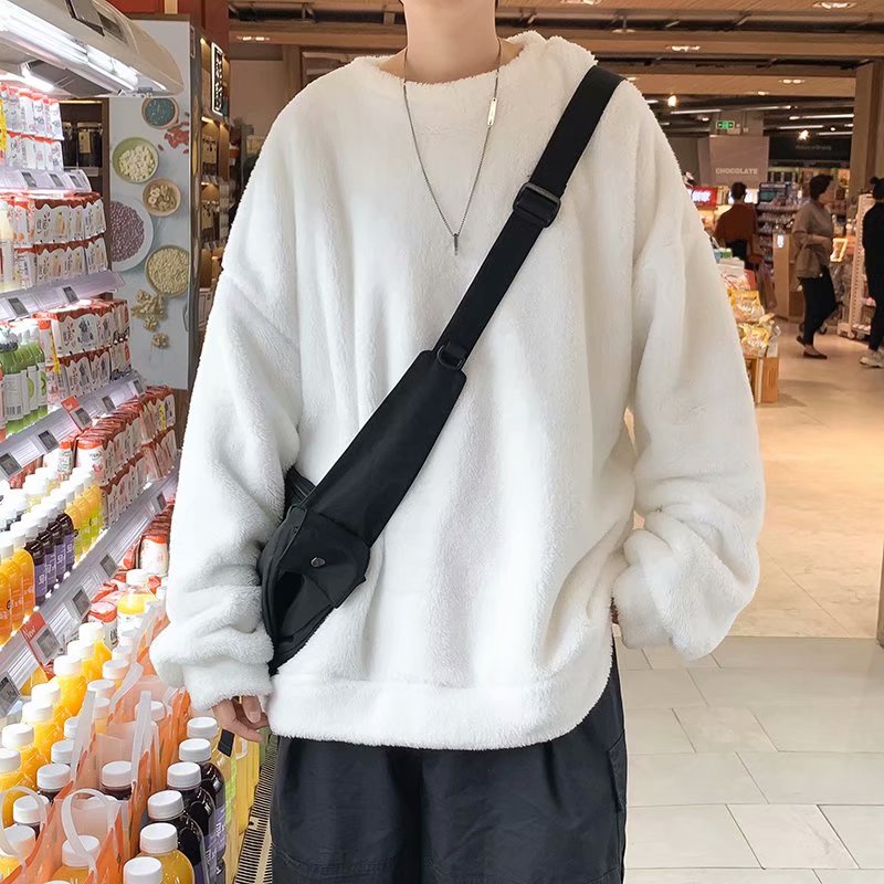 Áo len nam dài tay cổ tròn màu sắc thời trang