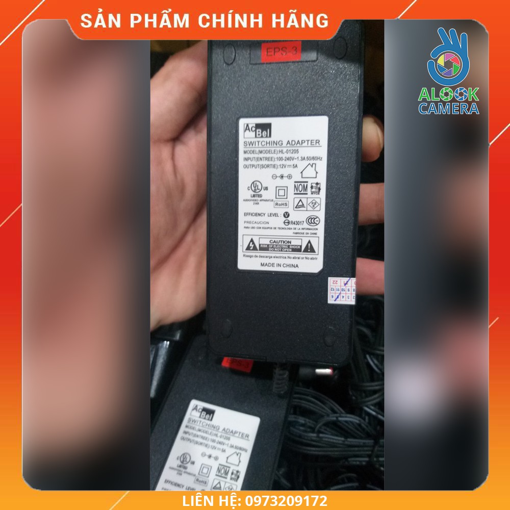 Nguồn adapter ACBel 12V5A cho đầu ghi và camera
